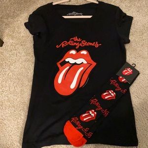 Brand new ❤️🖤Rolling Stones shirt (NWOT) socks